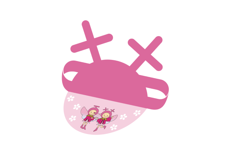 ペーパークラフト　サンバイザー　百花ツインズ はな