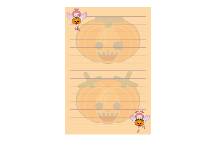 ほけん百花キャラクター　ハガキ④　罫線あり